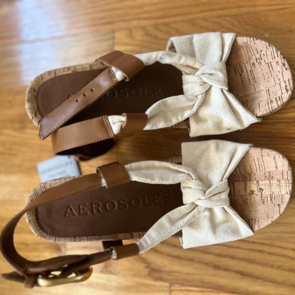 Aerosoles Cork Heel Sandal NWT